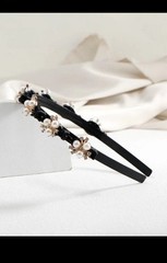 1pcs Faux Pearl Decor Hairband