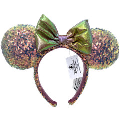 Disney-Park Minnie Earidescent Iridescent Pink Ears Headband 50th Anniversary