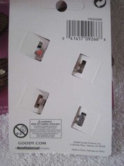 2 Goody Heather Brown Striped Tan Flexible Plastic Cover Metal Snap Clips Black