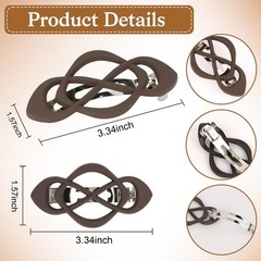 Amariver Hair Barrettes for 6 Count (Pack of 1), black, brown, red, blue