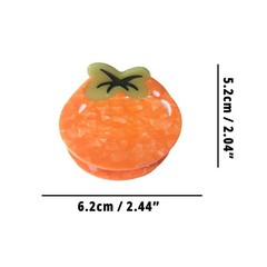 Orange Persimmon Hair Clip,Acetate Claw 1 Count (Pack of 1),