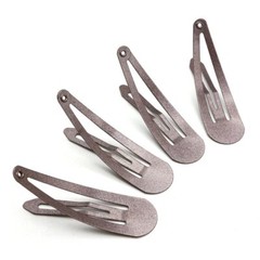 12PCS Brown 5CM/2IN Metal Snap Hair Clips Basic Grips Hair Accessories Girls