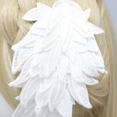 Feather Angel Wing Hair Clips Hairpin Halloween Cosplay Embroidery Edge Clip 1x