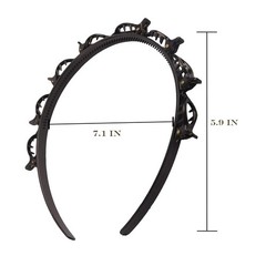 2Pcs Double Layer Braided Headband Punk Women Fashion Hair Accessories