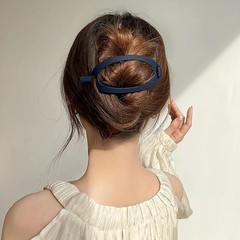 6 Pcs French Oval Hair Barrette Clips for Women Girls Thick Thin Multicolor