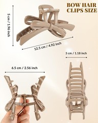 CHLINS 4 Pack Bow 1 Count (Pack of 4), Ebony & Caramel Gradient Collection