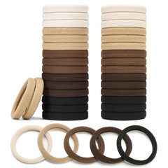 Hair Ties Black 100Count Extra Thick 5CM, Bulk Elastic Hair Bands for Thick Heav
