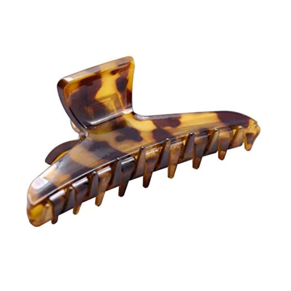 Parcelona French Pinch Medium Celluloid Covered Spring Jaw Hair Claw for Women