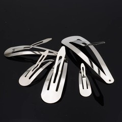 Craft DIY Silver Tone Snap Hair Clips – 31/38/48mm Baby Bow Clips for Girls