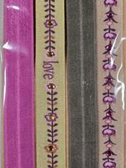 4-Pack Natural Life Headbands for Women Elastic Hair Bands Floral & Love NEW