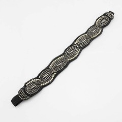 5 Count Beaded Elastic Headband, Fashionable Handmade Beading Hairbands for L…