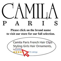 Camila Paris NV138 2 Pack French Extra Small Banana Clip Hair Comb for Fine Hair