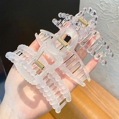 3PCS Large Clear Claw Hair Clips 4.5 Inch Strong Hold Hairpins for Women Girls