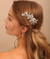 Bridal Hair Comb Rhinestone Teardrop Hair Comb for Bride Beaded Cute Hair Pie…