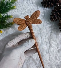 Handmade Dragonfly hair pin hair stick hair fork | Wooden Hair accessory Gifts