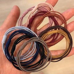 10/20pc Braided Knotted Ponytail Elastics Thick Hair Ties Stretchy Band No Metal
