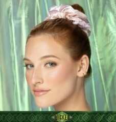 Conair Glinda Twisted Jumbo Hair Scrunchies, Emerald Pink/Gold – 2 Count