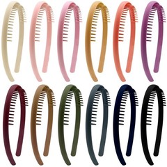 12 Pieces Hair Headbands with Teeth – Non-Slip Plastic Comb Headbands for Gir…