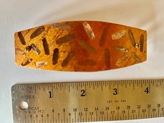 NEW Artisan hand-made brushed with design copper barrette 4″ X 1.25″ Great Gift