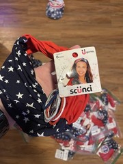 Scunci visor and headband bundle. 210 x patriotic/Americana hair accessories.