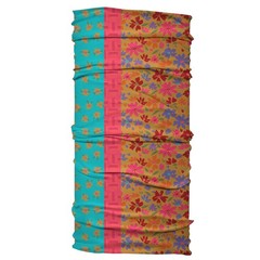 Karma Teal/Apricot Split Floral Headband for Women – Wide – Fabric Headband a…