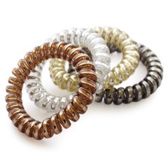 Hair tie hair accessory 4-piece set Spring Metallic Color