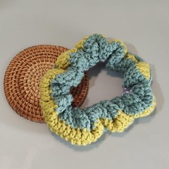 Handmade Multicoloured crochet scrunchie