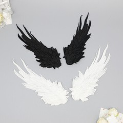 Feather Angel Wing Hair Clips Hairpin Halloween Cosplay Embroidery Edge Clip 1x