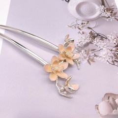 Peach Blossom U-Shaped Hairpin New Chinese Style Hair Accessory for Hairdo