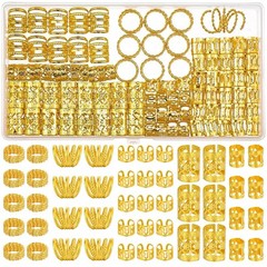 110 Pcs Gold Hair Jewelry Hair Accessories For Braids Dreadlocks Decorations