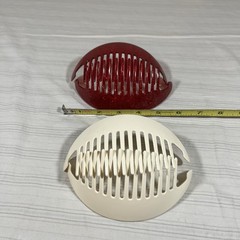 Vtg 1980’s GOODY TZERS Hair Cincher Clip Banana Combs 2 Large 5.5” Sparkly L1