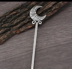 Moon Alloy Hair Fork L 13.5 cm