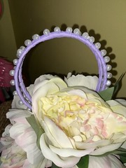 Lilly Pulitzer NEW Cross Layered Headband Lilac Pearls
