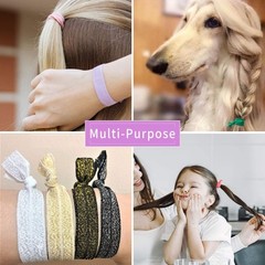 300pcs Ouchless Elastic Hair Ties – No Crease Ponytail Holders, Colorful Hair Ba