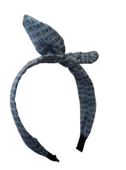 New English Text A to z Hair Band Light Blue Color Solid Hair Band With Bow 2022