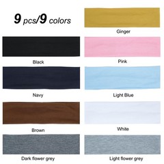 9Pcs Headbands for women Non Slip Headband, 9 Count (Pack of 1), 9Colors-A