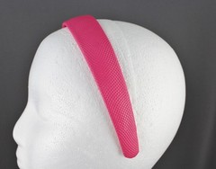 Pink textured faux leather headband 1 1/8″ wide hair band accessory