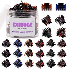 24 PCS 1 Inch Small Hair Clips Plastic Claw Medium 6 Colors Multifunction