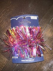 Packed Party Tinsel Time Hair Clip Women Owned Business Multicolor