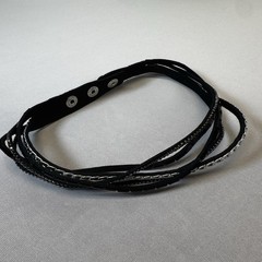 Black Layered Adjustable Hair Wrap