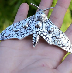 1pc Vintage Gothic Moth Hair Clip Silver Halloween Accessory Party Decoration