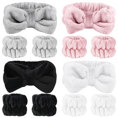 12 PCS Face Wash Headband Wristband Set for Women Girls | Soft Microfiber, Facia