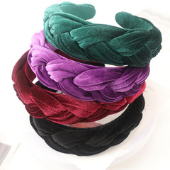 Velvet Braided Headband Women Hair Hoop Elastic Hair Bands Fashion Headbands for
