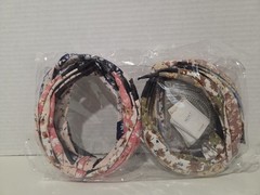 Mint Lot of 12 Multicolor Floral Knot Headbands, Fabric/Plastic Women