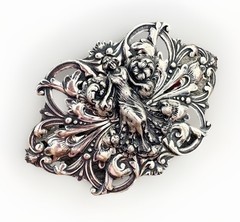 Art Nouveau Woman/Lady Angel Victorian Goddess Hair Barrette, French Hair Clip