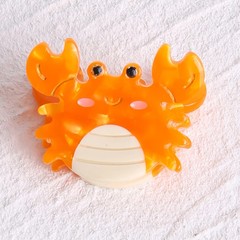 Acetate Ocean Animal Hair Clips Women Non Slip Summer Beach Crab Starfish Whale