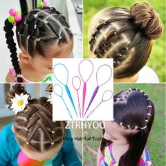 6pcs Topsy Tail & Hair Loop Styling Tool Set, French Braid Ponytail Makers
