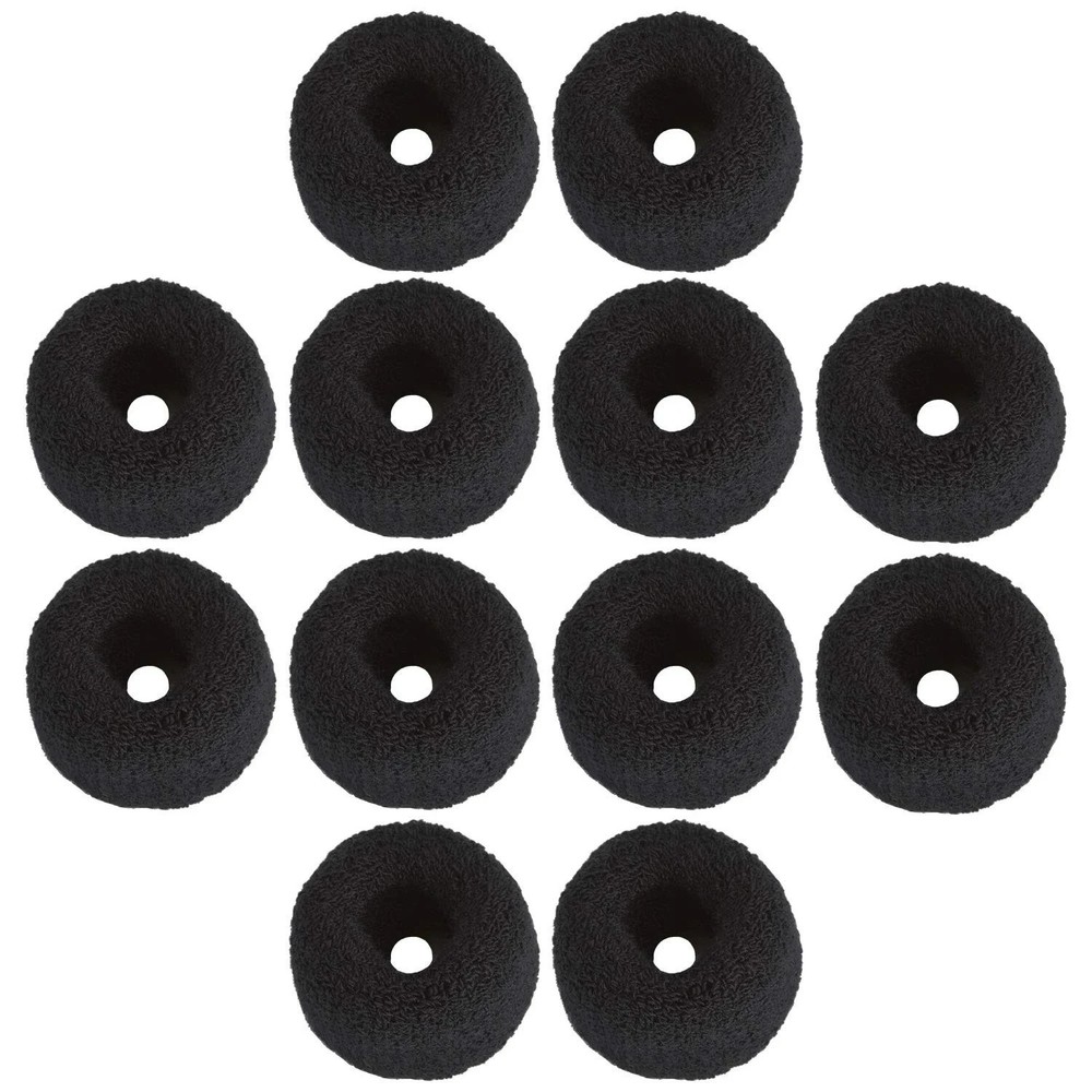 12 Pack Terry Cloth Cotton Elastic Stretchy Thick Hair Ties No Crease Band