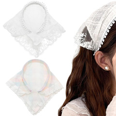 2 PACK Hair Scarf Headband for Women, Lace Hair Bandana, Non-Slip Hair Soft