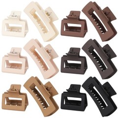 Square Hair Claw Clips,Big and Small Non-slip Square Matte Hair Claw Clips,12 Pc